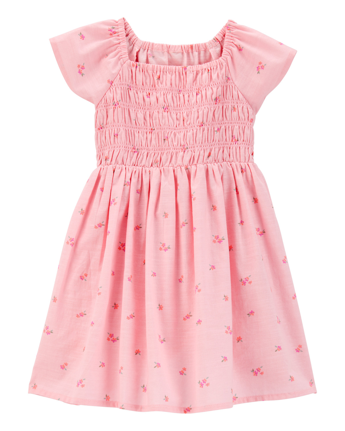 Toddler Short-Sleeve Floral-Print  Maxi Dress - Pink | Carter's Inc