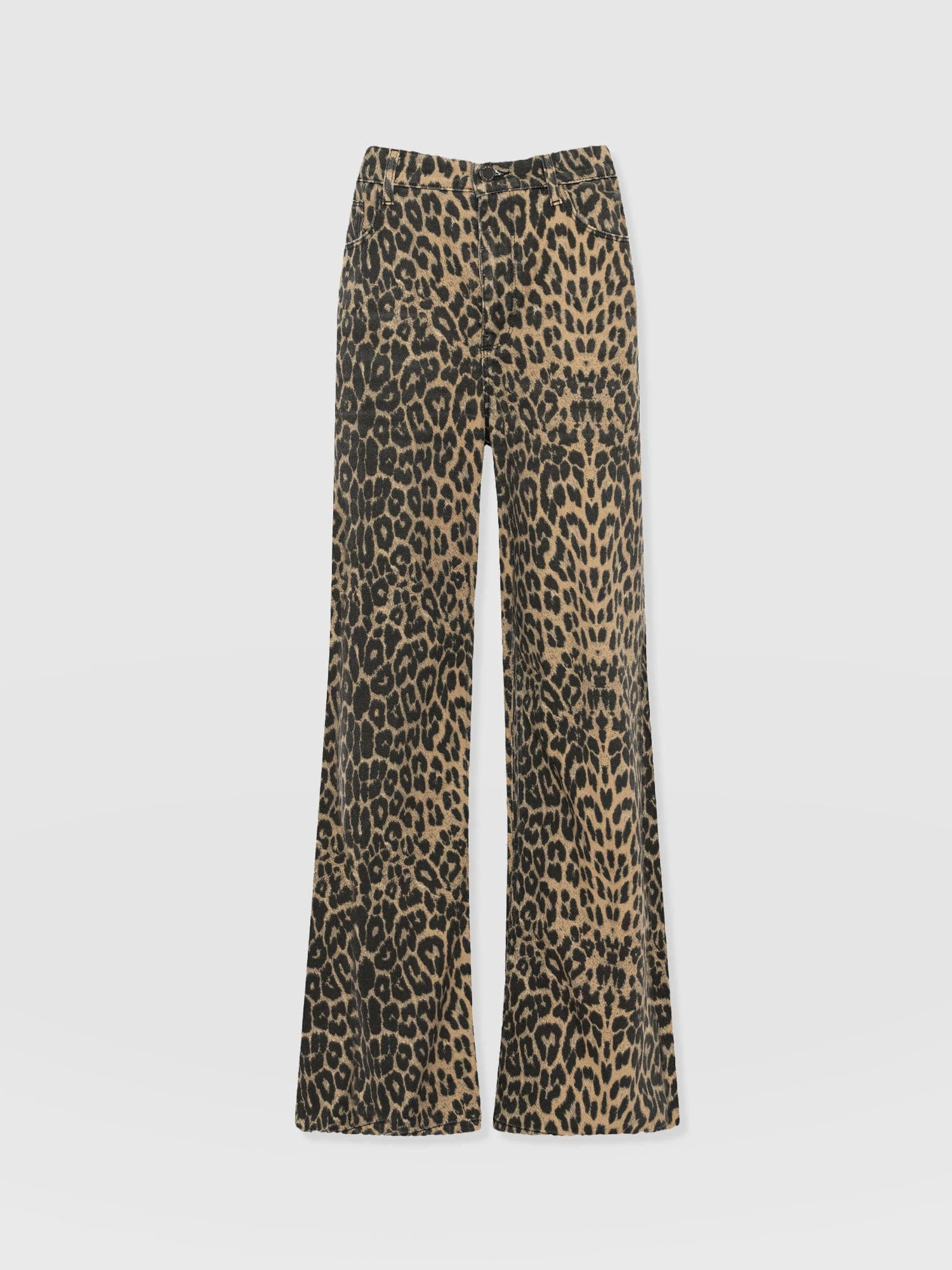 Adjustable Wide Leg Jean - Leopard | Saint + Sofia