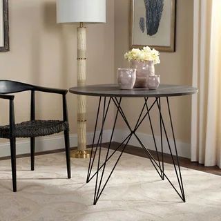 Safavieh Marino Dark Grey / Black Round Dining Table - 35.4" x 35.4" x 29.5"Image Gallery1 / 8Tap... | Bed Bath & Beyond