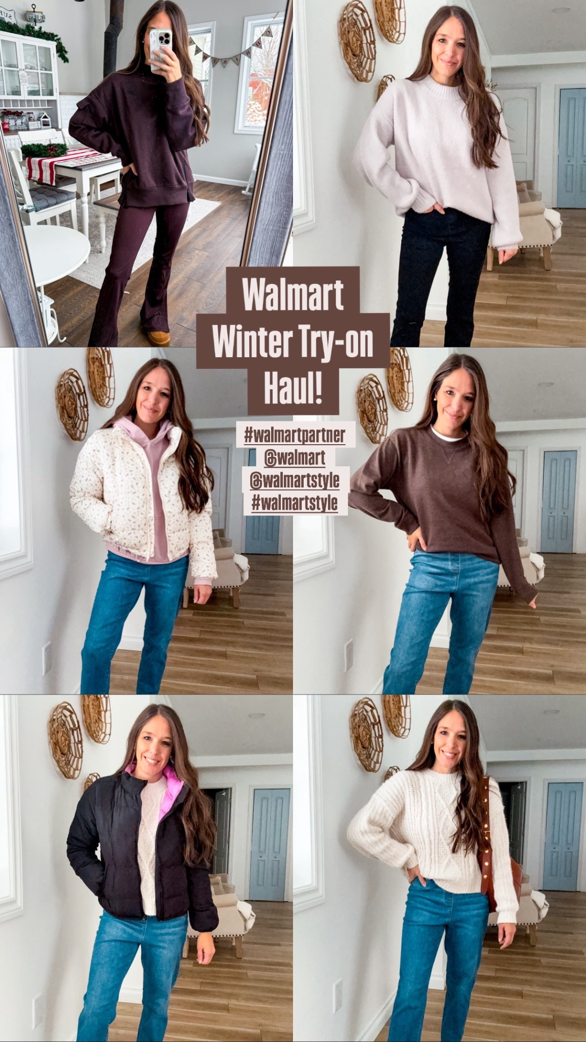 Walmart fashion favorites 
@walmart @walmartstyle #walmartpartner #walmartstyle
Brown set size XS 
Light gray sweater size XS 
Black denim size 0 
Floral jacket small
Hoodie size XS
Brown sweatshirt XS
Denim stretch waist XS 
Packable jacket size small 
Cable knit sweater XS 

#LTKFindsUnder100 #LTKFindsUnder50 #LTKSaleAlert
