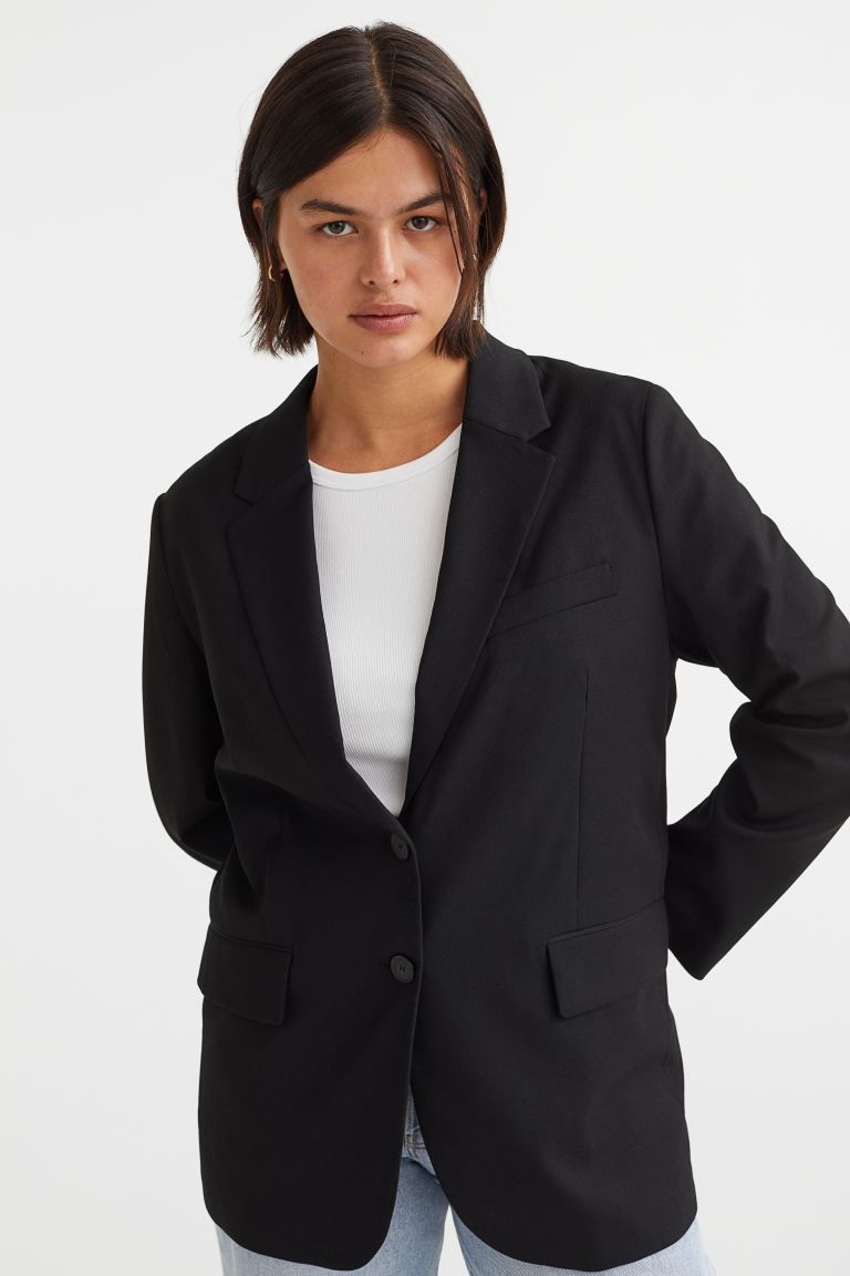 Oversized single-breasted blazer | H&M (UK, MY, IN, SG, PH, TW, HK)