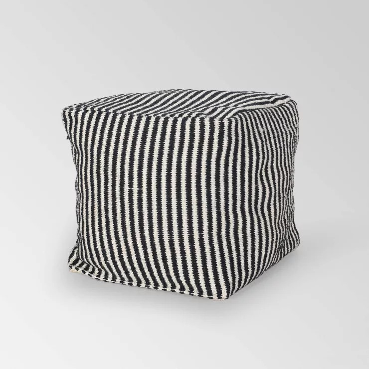 Arwen Boho Pouf Black/White - Christopher Knight Home | Target