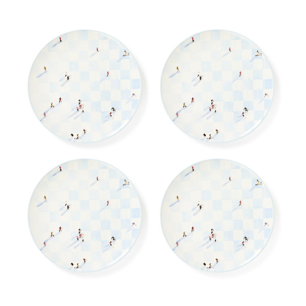 Gray Malin Ski Holiday Dinner Plates, Set of 4 | MacKenzie-Childs