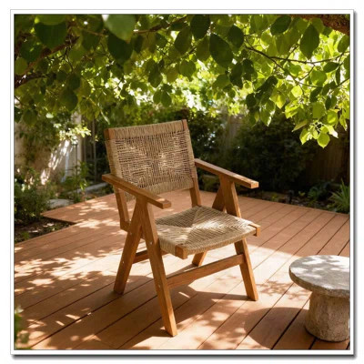 Sturdy Outdoor Dining Chair with Woven Seat | Wayfair North America