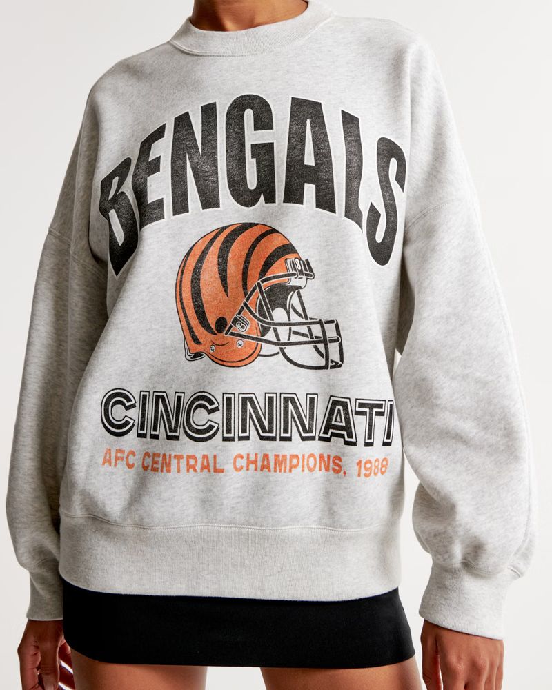 Cincinnati Bengals Graphic Oversized Sunday Crew | Abercrombie & Fitch (US)