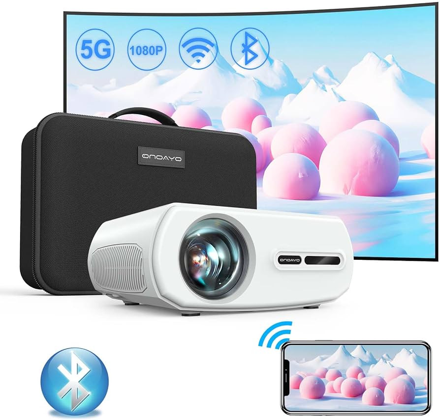 [Projector Proyector 5G]:ONOAYO Outdoor Projector 4K Support, 480 ANSI 18000L Movie Projector wit... | Amazon (US)