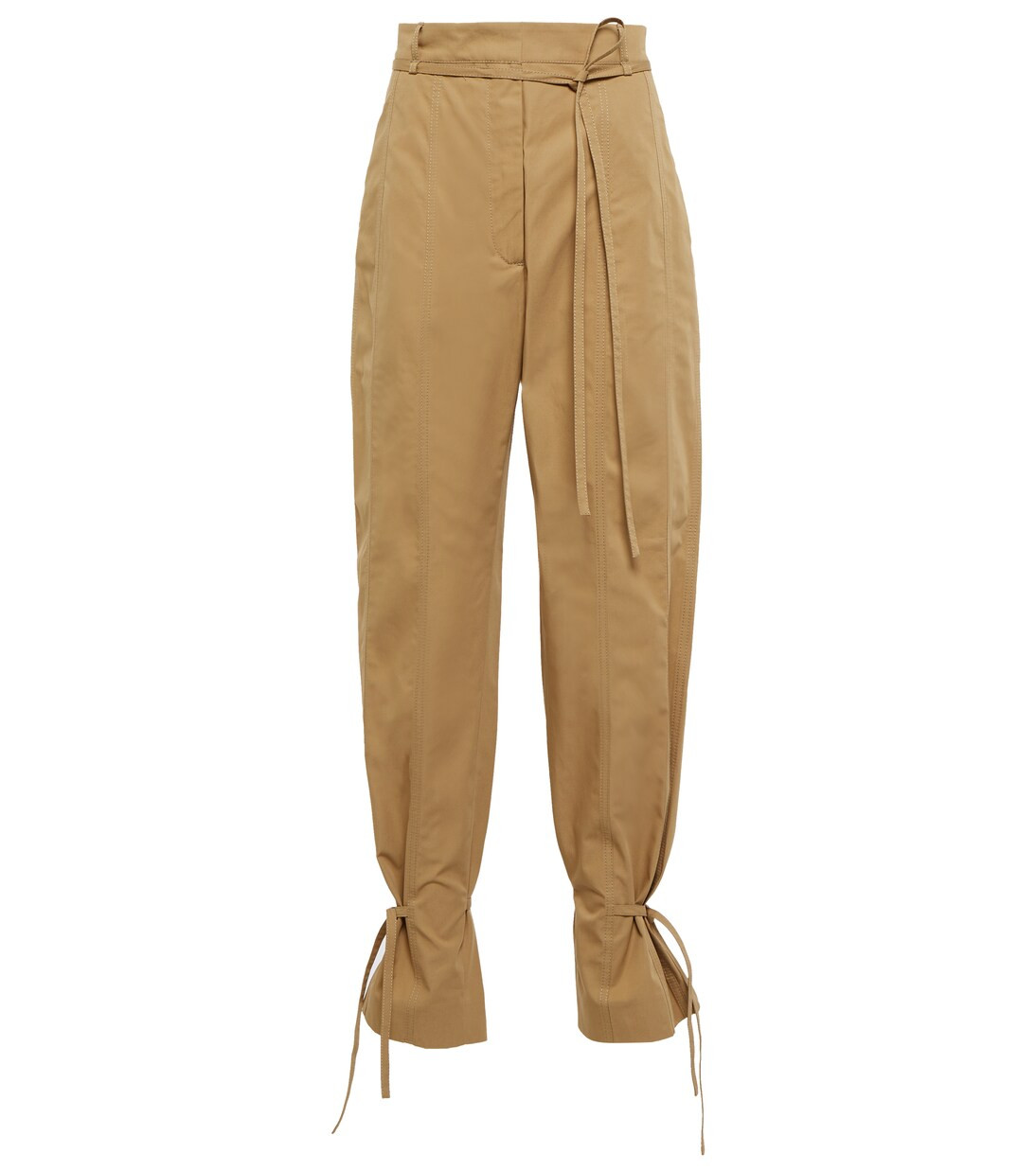 High-rise tapered cotton pants | Mytheresa (UK)