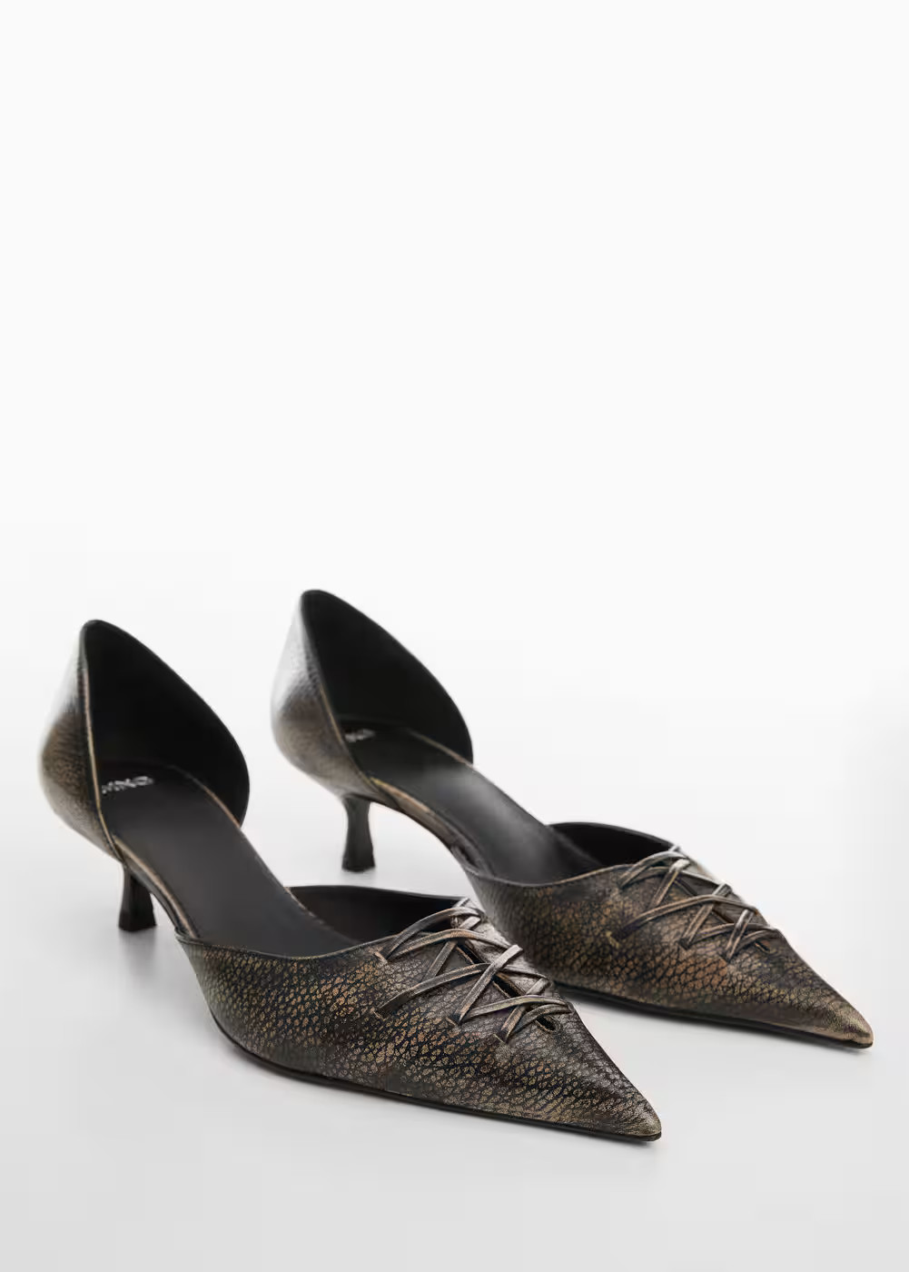 Pointed toe leather shoes -  Women | Mango USA | MANGO (US)