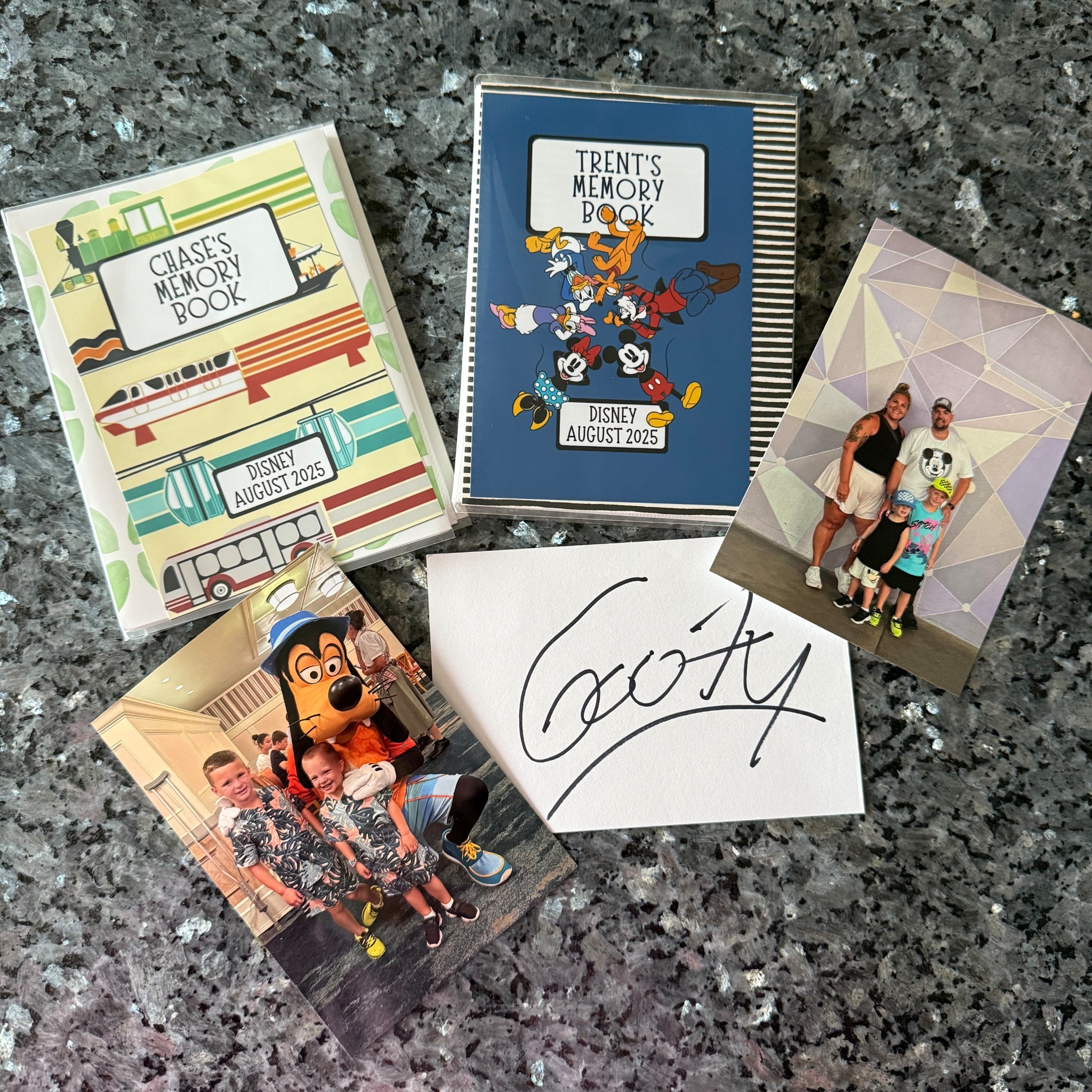 DIY vacation memory & autograph photo album supplies!