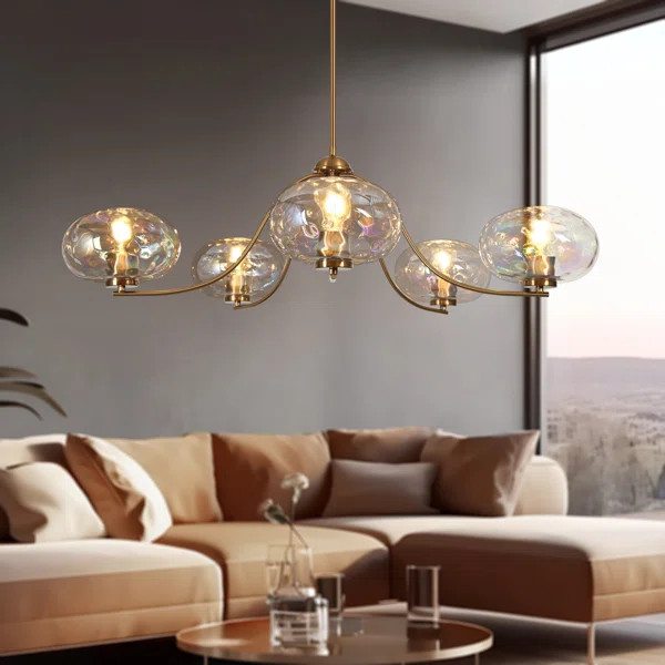 Mourine 5 - Light Dimmable Sputnik Modern Linear Chandelier | Wayfair North America