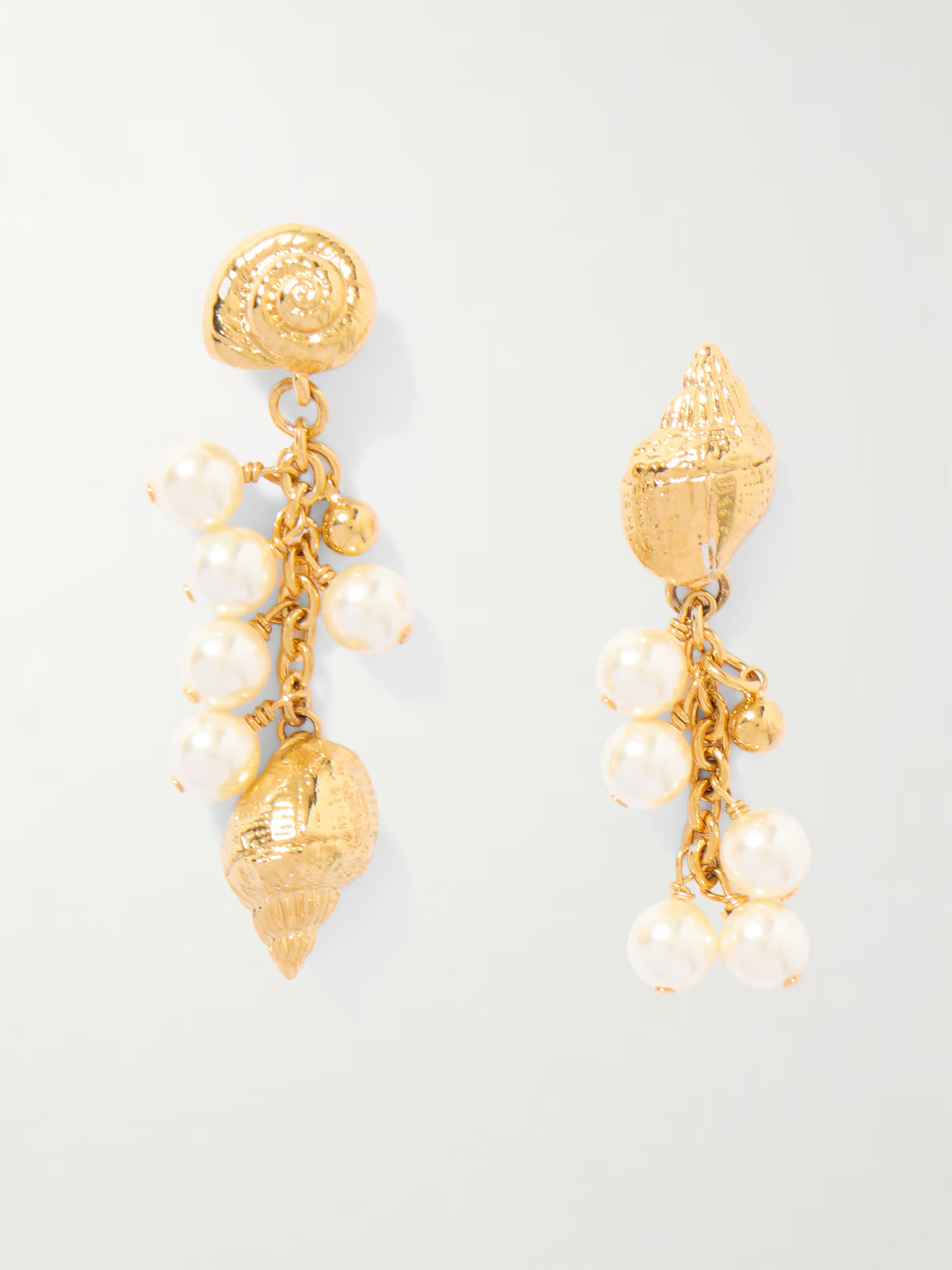Faux pearl embellished gold-tone earrings | NET-A-PORTER (UK & EU)