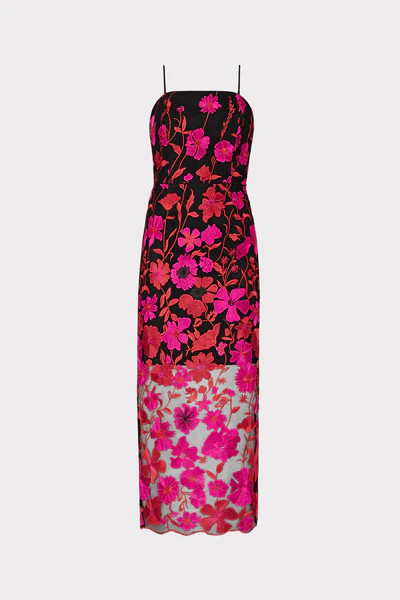 Kait Floral Embroidered Dress | MILLY