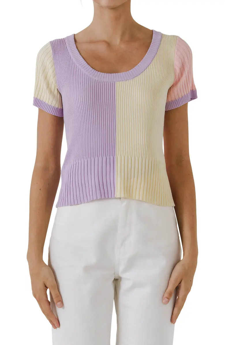 English Factory Colorblock Sweater Top | Nordstrom | Nordstrom