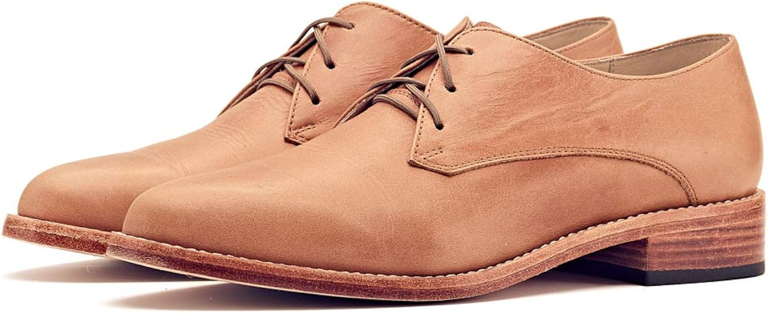 Nisolo Women's James Genuine Leather Low Heel Lace Up Classic Oxford | Amazon (US)