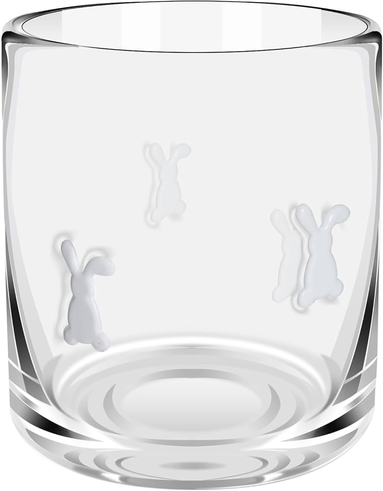 14 Ounce Easter Icon Juice Glasses, Bunny Glass Juice Cups Cocktail Glasses Aesthetic Drinking Gl... | Amazon (US)