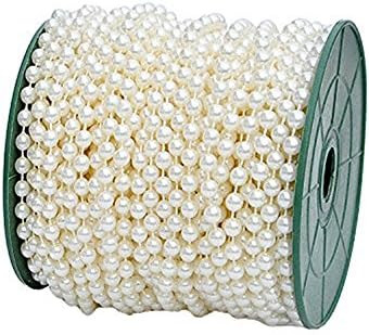 B&S FEEL 5mm Faux Pearl Beads Garland Pearl Bead Roll Strand for Wedding Party Decoration, 99 Fee... | Amazon (US)