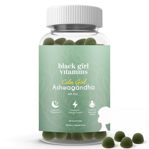 Black Girl Vitamins Calm Girl Ashwagandha + Zinc Gummies Stress Support, Promotes Relaxation & Mental Clarity, Supports Sleep & Immune Health – Doctor-Formulated Daily Vegan Supplement | Amazon (US)