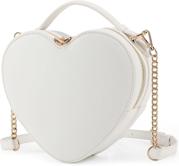 lola mae Heart Shape Satchel Crossbody Purse for women Zip Around Shoulder Bag | Amazon (US)