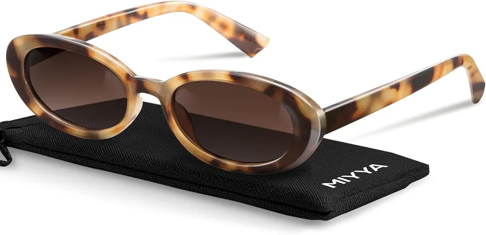 miyya Trendy Polarized Sunglasses Women, Oval Sunglasses for Women Men, Retro Sun Glasses for Wom... | Amazon (US)