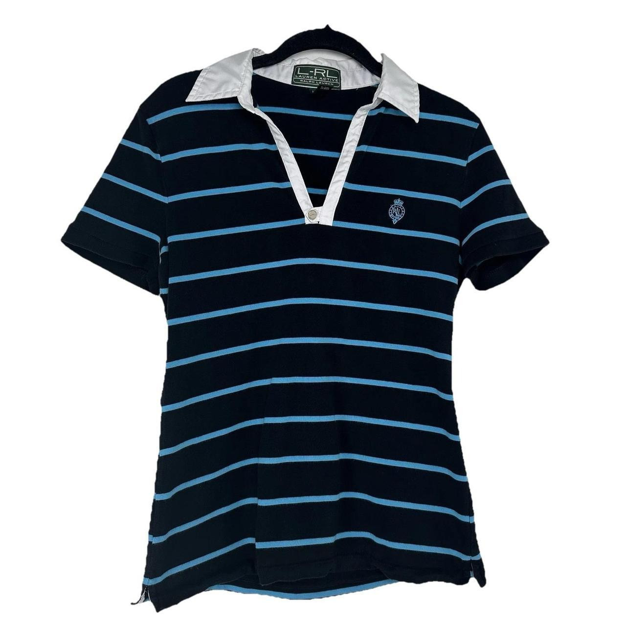 Ralph Lauren Women's Polo shirt - Blue - M | Depop US