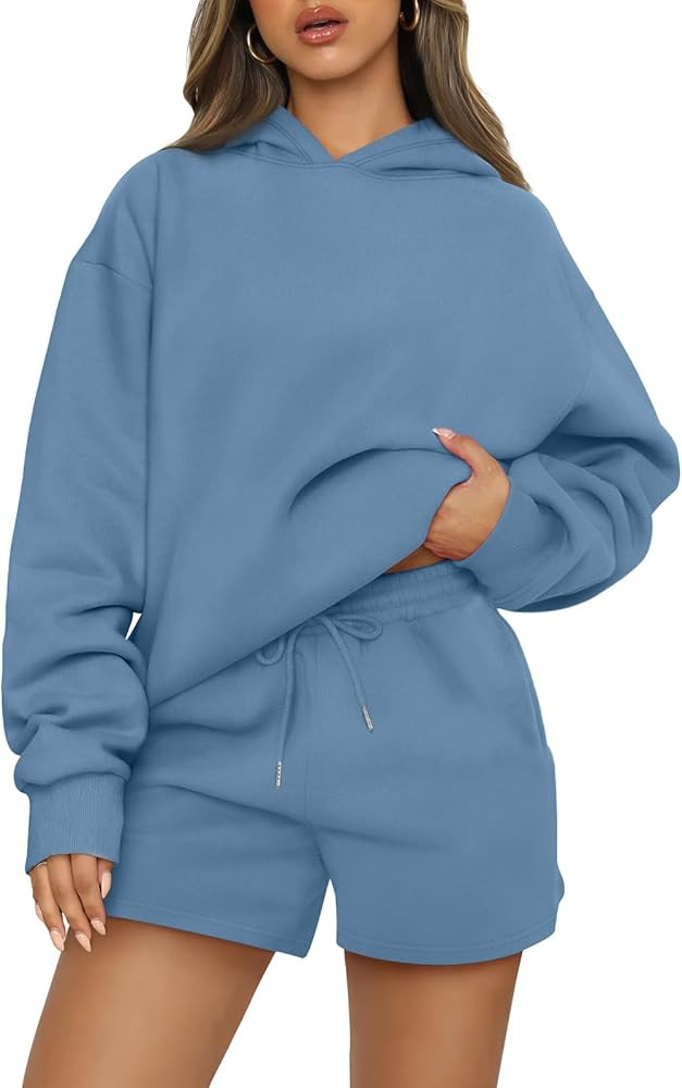 AUTOMET Womens Lounge Sets 2 Piece Outfits Oversized Hoodies Sweatsuit Casual Sweat Shorts Fall F... | Amazon (US)