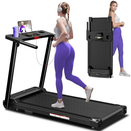 Treadmill with Handles, 2025 Upgraded Small Treadmills Home, Portable Electric Treadmills for Home 300 lbs Capacity,Walking Pad Treadmill,Lightweight Folding Foldable Walking Pad with LED Display | Amazon (US)