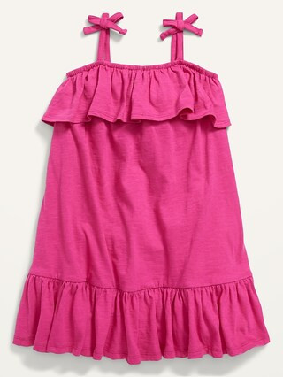 Tie-Shoulder Tiered Swing Dress for Toddler Girls | Old Navy (US)