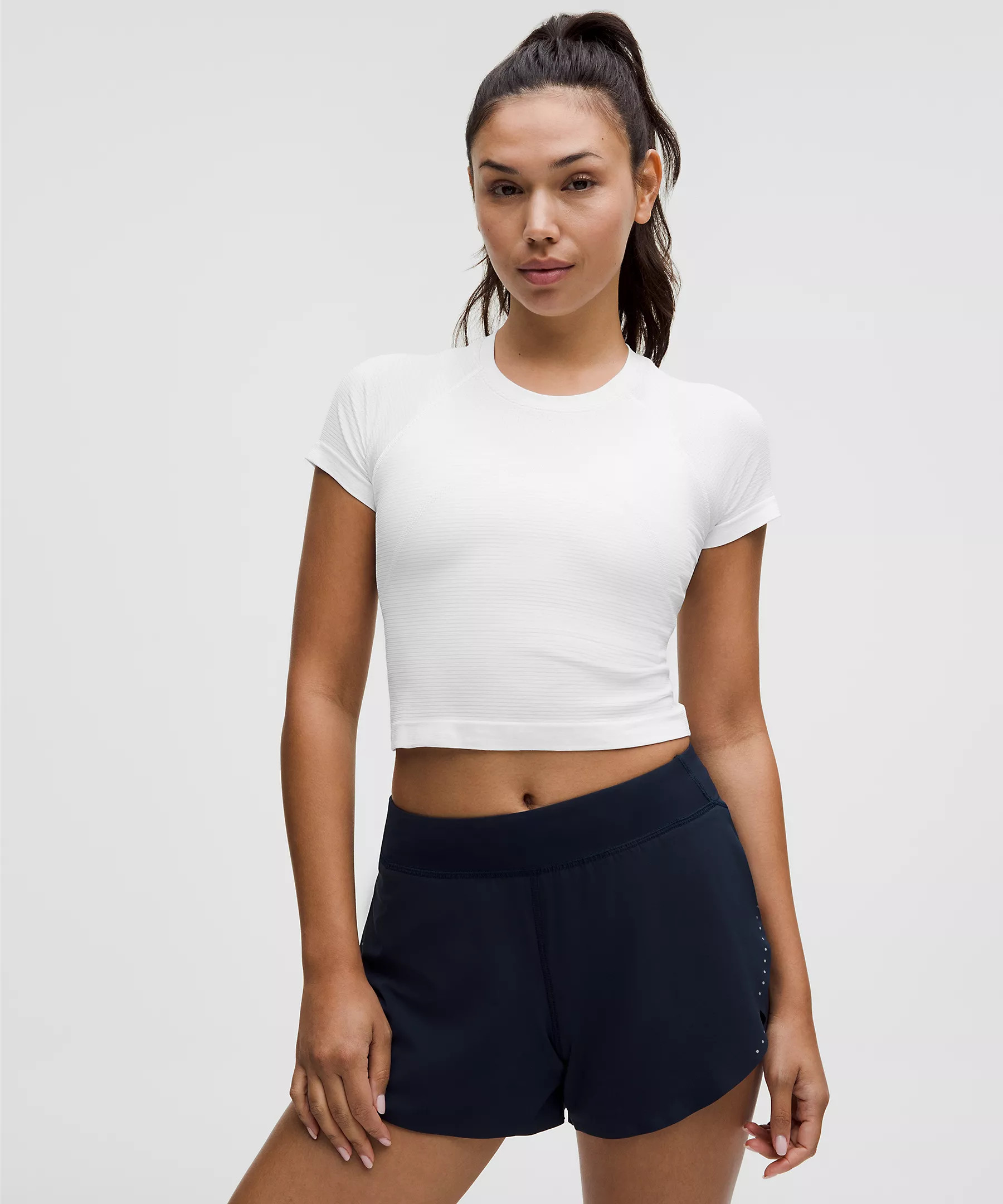 Swiftly Tech Cropped Short-Sleeve Shirt 2.0 | Women's Short Sleeve Shirts & Tee's | lululemon | Lululemon (US)