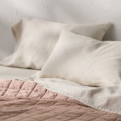 King 100% Linen Pillowcases Natural - Casaluna™ | Target