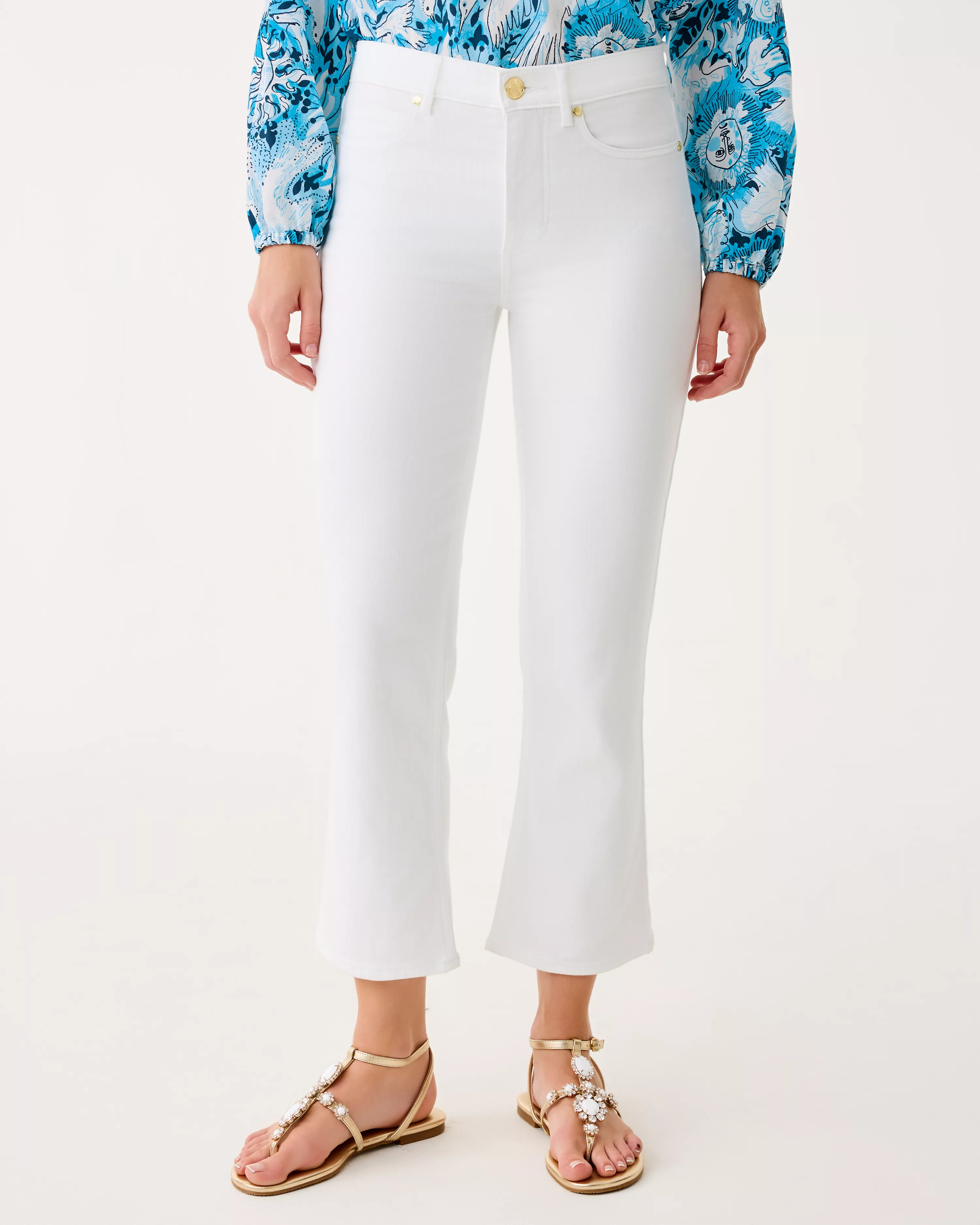 27" Annet High Rise Crop Flare Jean | Lilly Pulitzer