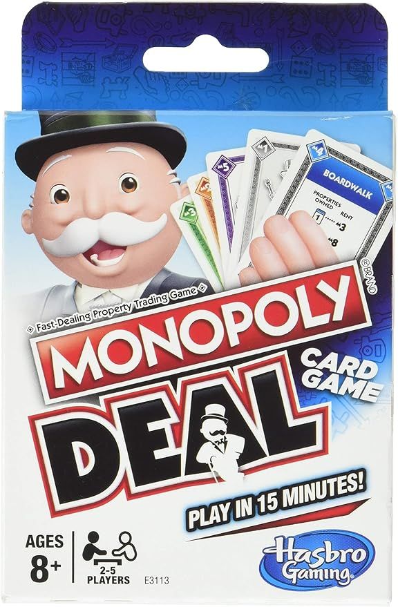 Amazon.com: Monopoly Deal Card Game, Quick-Playing Card Game for 2-5 Players, Christmas Stocking ... | Amazon (US)