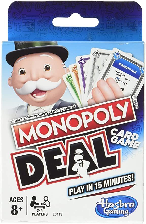 MONOPOLY Deal Card Game, Quick-Playing Card Game for 2-5 Players, Game for Families and Kids Ages... | Amazon (US)