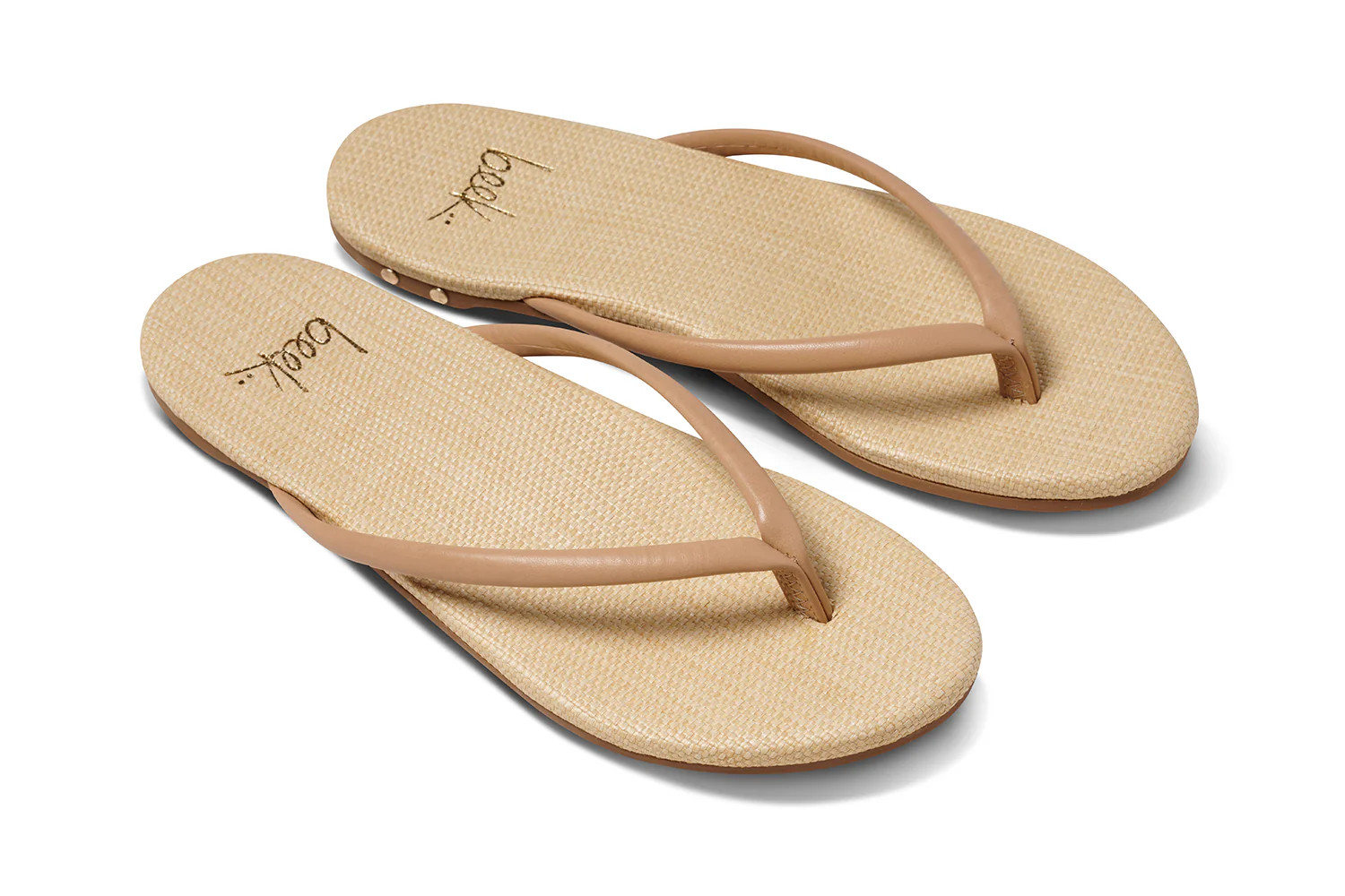 Sunbeam Leather Thong Sandal - Beach Raffia | beek | beek