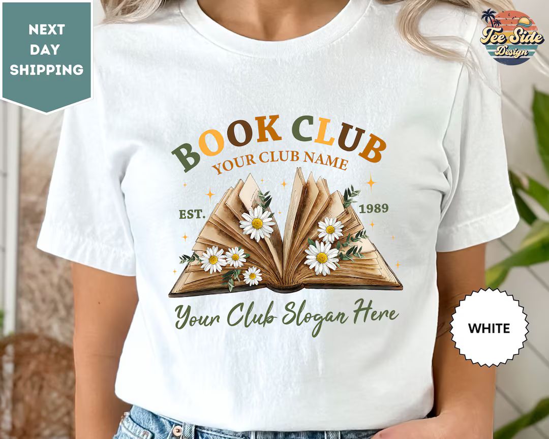 Custom Book Club Shirt, Custom Book Club Name Shirt, Book Club Slogan Shirt, Book Club, Reading c... | Etsy (US)