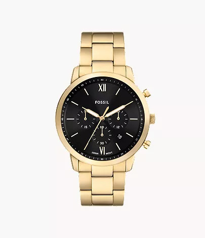 Neutra Chronograph Gold-Tone Stainless Steel Watch | Fossil (US)