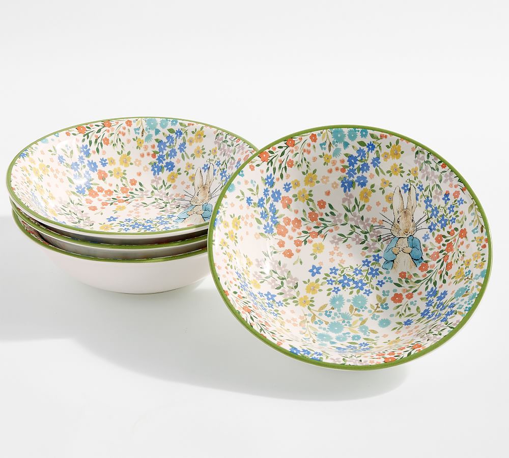 Peter Rabbit™ Stoneware Cereal Bowls - Set of 4 | Pottery Barn (US)