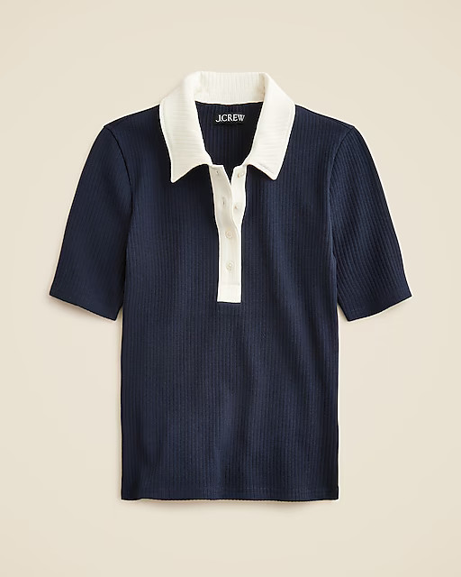 Premium rib short-sleeve polo shirt | J. Crew US