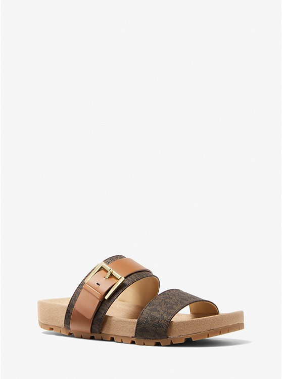 Mylah Logo and Leather Sandal | Michael Kors US