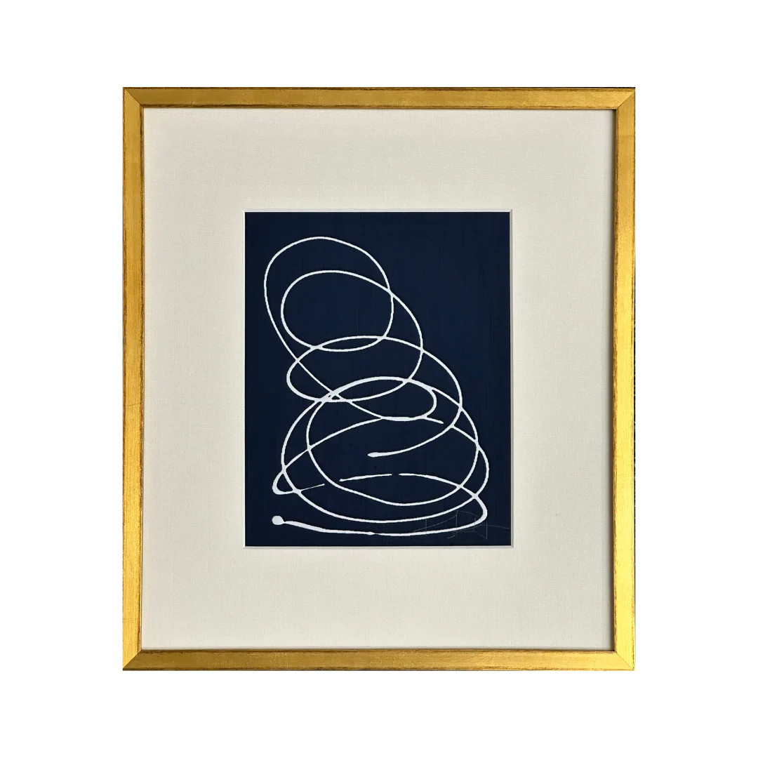 White Brainstorm on Navy by Kayce Hughes | Paloma & Co.