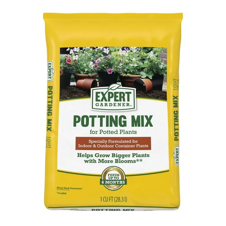 Expert Gardener Potting Mix for Indoor & Outdoor Potted Plants, 1 cu ft | Walmart (US)