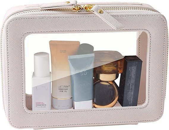 SANHECUN Toiletry bag waterproof cosmetic organizer with handle lagre opening for travelling | Amazon (US)