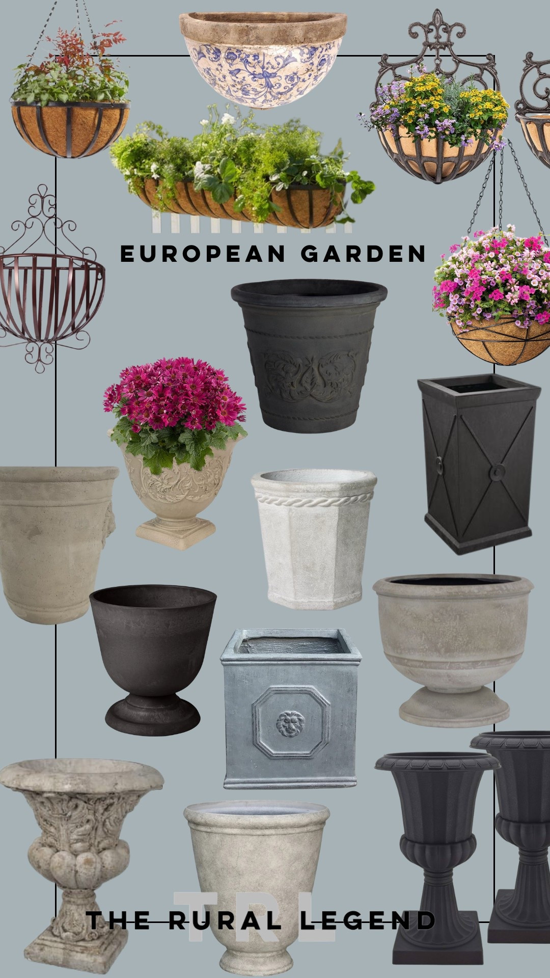Beautiful affordable planters perfect for a Parisian or English Garden aesthetic
Planter pots, wall mounted planters and hanging plants for outdoor entertaining and patios

#LTKFindsUnder100 #LTKSeasonal #LTKHome