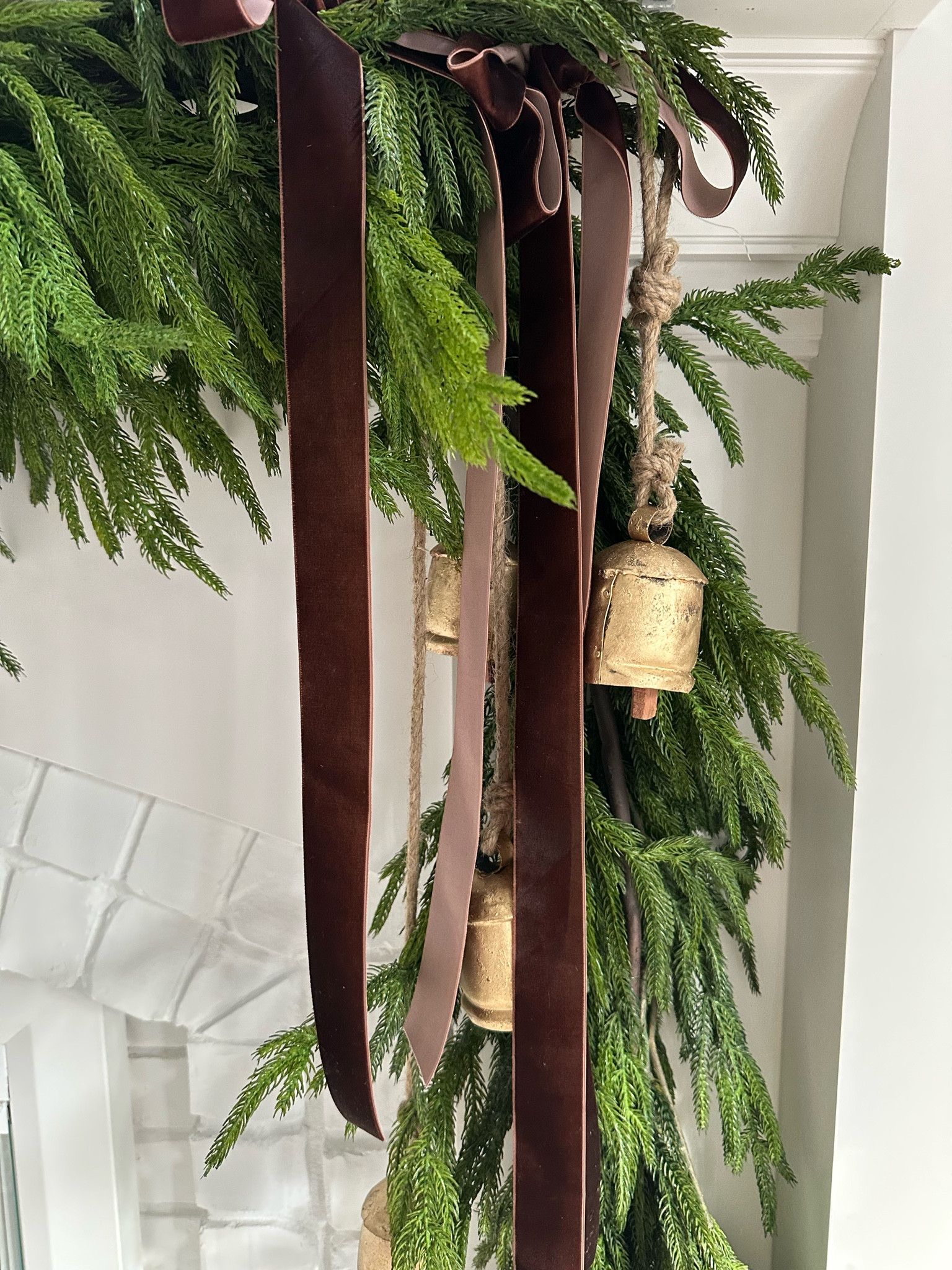 Amazon Christmas Finds
Faux Norfolk Pine Garland
Chocolate Velvet Ribbon
Antique Bells
Command hooks for garland 
#Itkhome #amazonfinds #amazonmusthaves #amazonhome #christmastree #amazonfavorites #kitchendecor #kitchenfinds #favoritefinds #homedecor #giftideas #Itkunder50 #Itkunder100 #Itkseasonal #amazonprime #christmasdecor #christmasvibes

#LTKHolidaySale #LTKHoliday #LTKGiftGuide