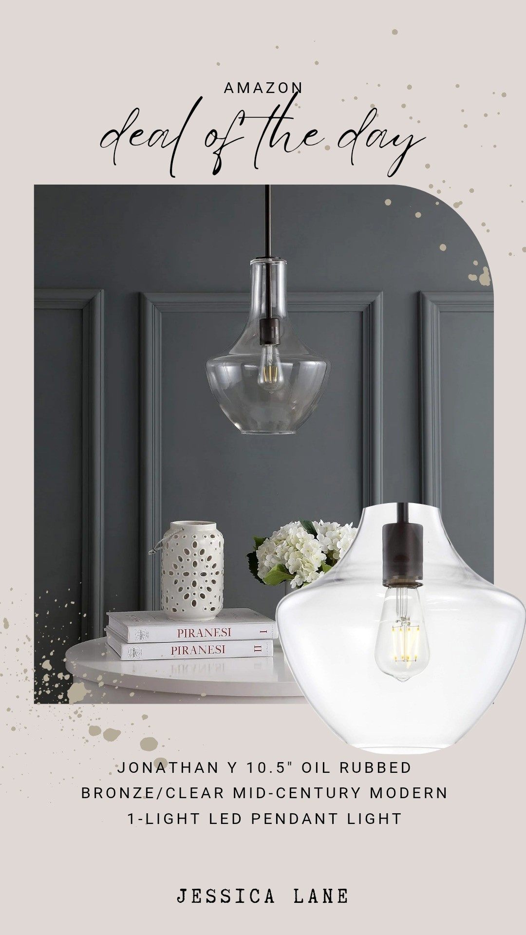 Brighten your home with this mid-century modern glass pendant light featuring an elegant oil-rubbed bronze finish. Its clear, teardrop shape creates a beautiful focal point in any entryway or kitchen.#lightingdesign #midcenturymodern #homedecor #pendantlight

#LTKSaleAlert #LTKHome