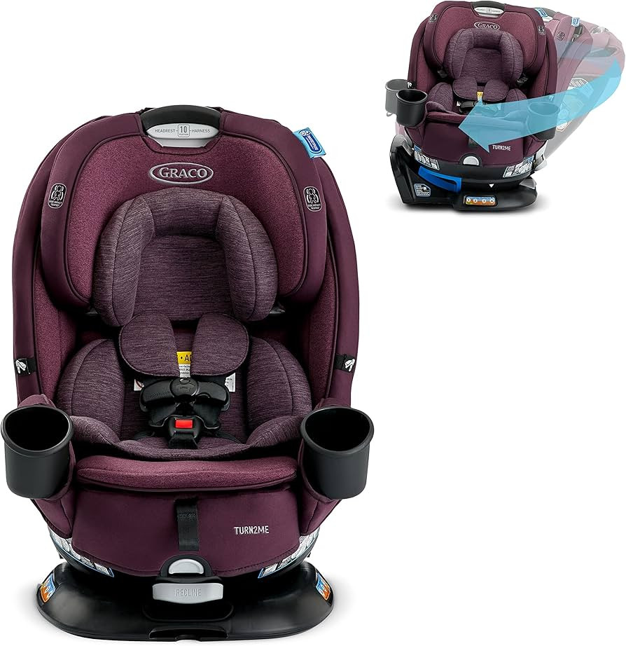 Graco Turn2Me 3-in-1 Convertible Car Seat, London, featuring Headrest and Harness Adjust, Easy In... | Amazon (US)