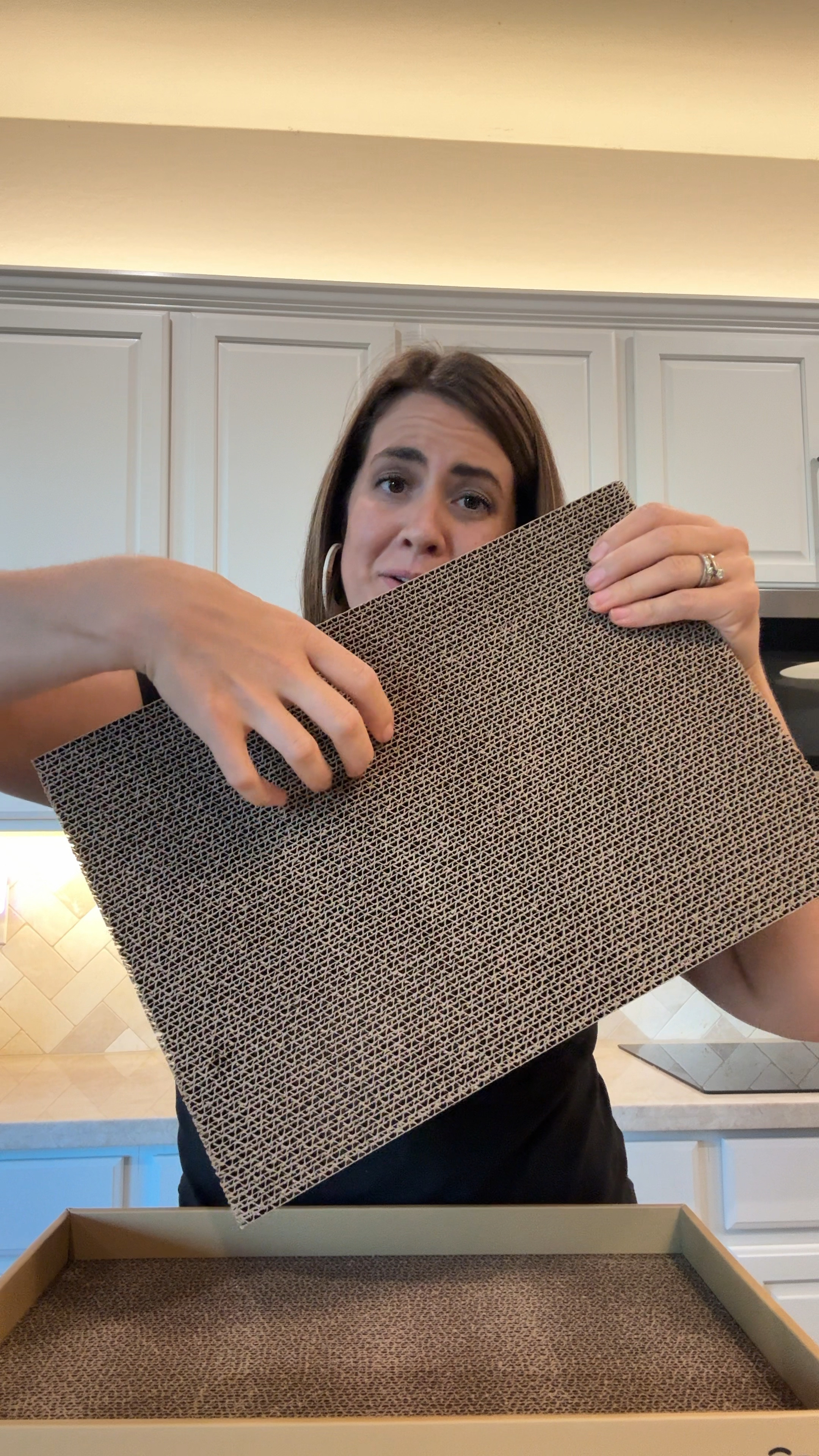 This has been hands down our most loved cat scratching post (without the post lol) … and trust me, we have tried them all! It has 5 double sided scratchers, so even when they scratch one too much, flip it over, and let them scratch more! Then recycle it all when you’re done! It lasts us well over a year & have one in a few rooms! They’re amazing for your cats / fur babies 🐾 

#LTKFindsUnder50 #LTKVideo #LTKHome