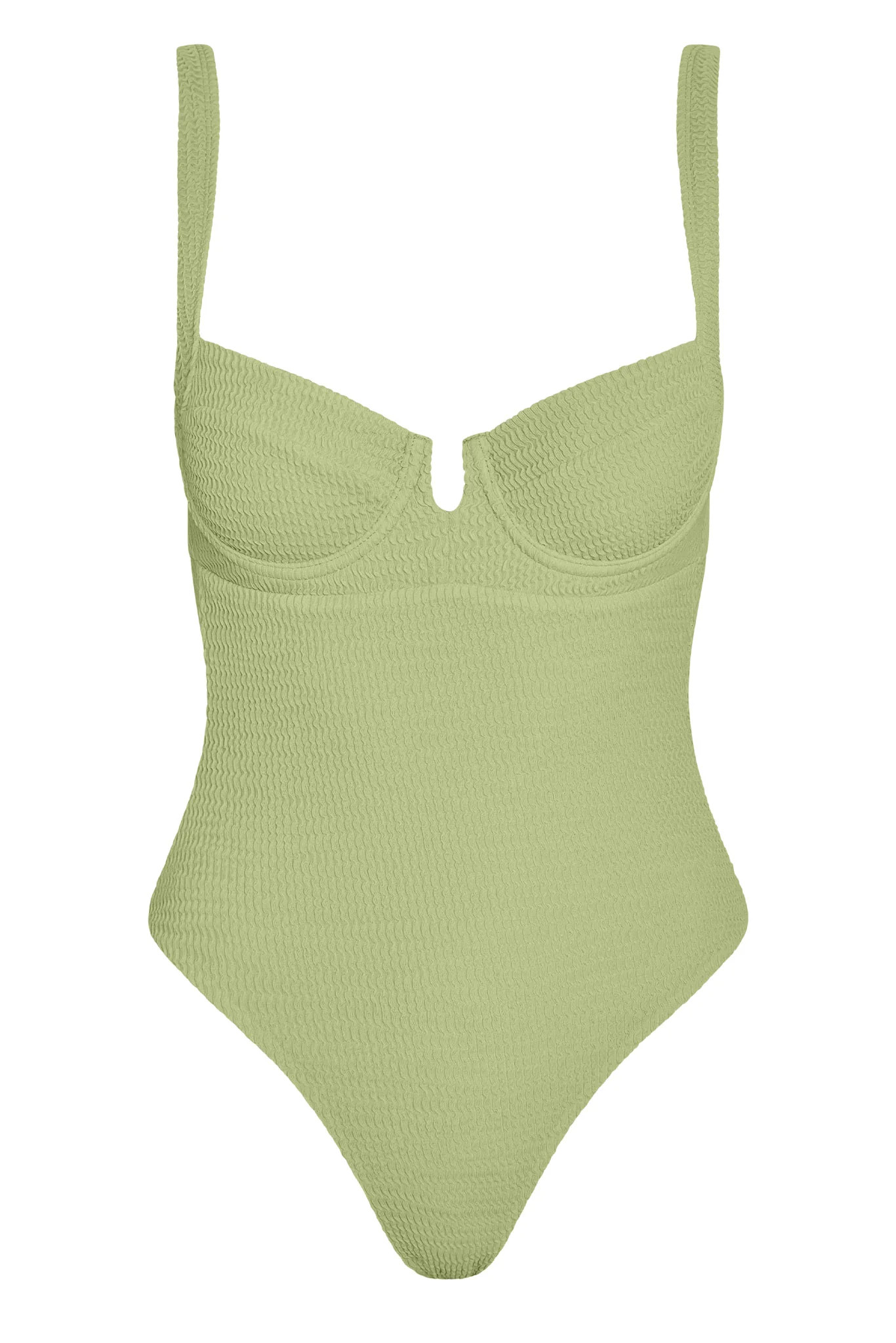 Clovelly One Piece - Avocado Crinkle | Monday Swimwear