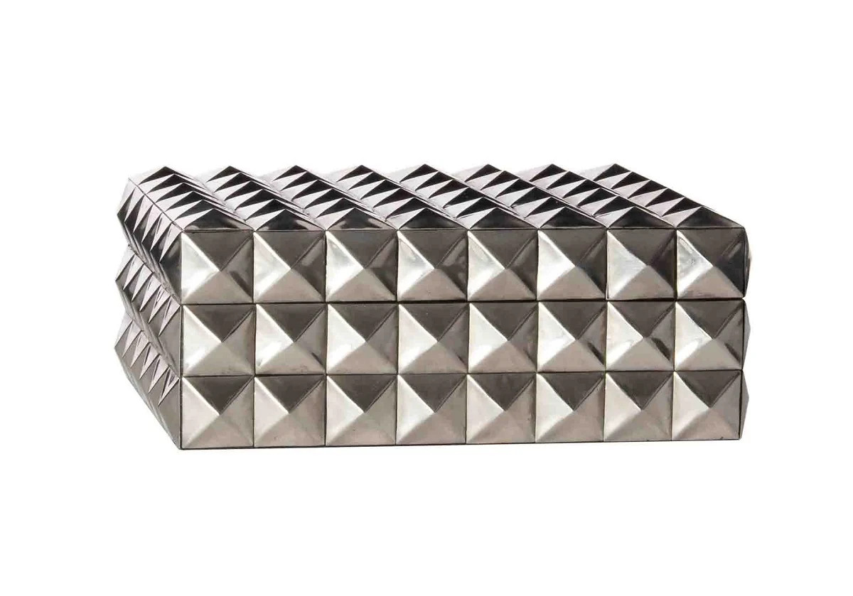 STUDDED PLATINUM BOX | Alice Lane Home Collection