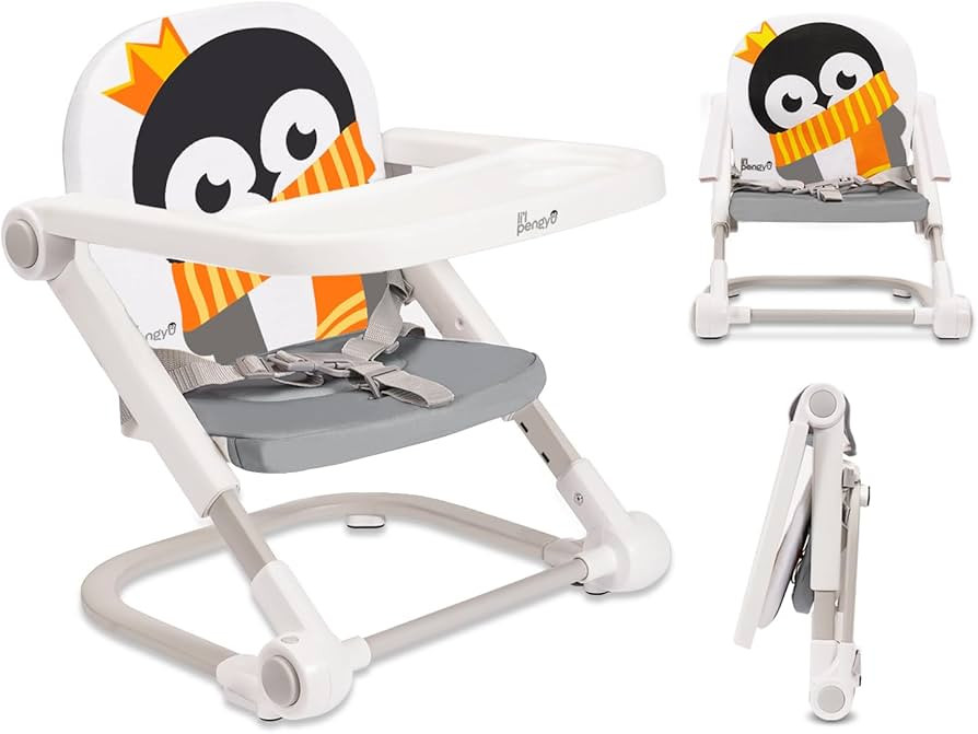 Baby Portable High Chair Booster Seat for Dining Table, Foldable 2-in-1 Travel High Chair with Ca... | Amazon (US)