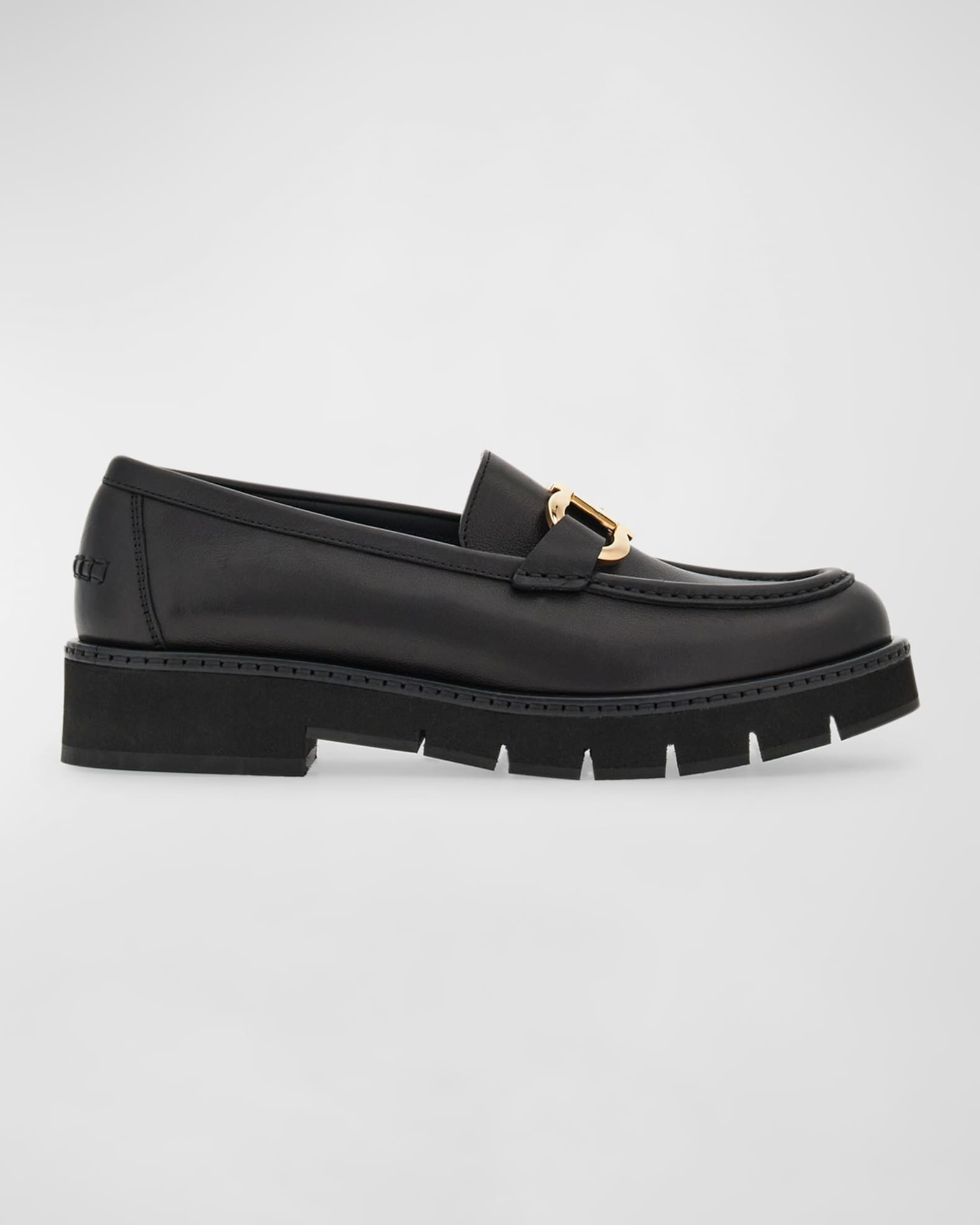 Ferragamo Maryan Calfskin Gancini Bit Loafers | Neiman Marcus